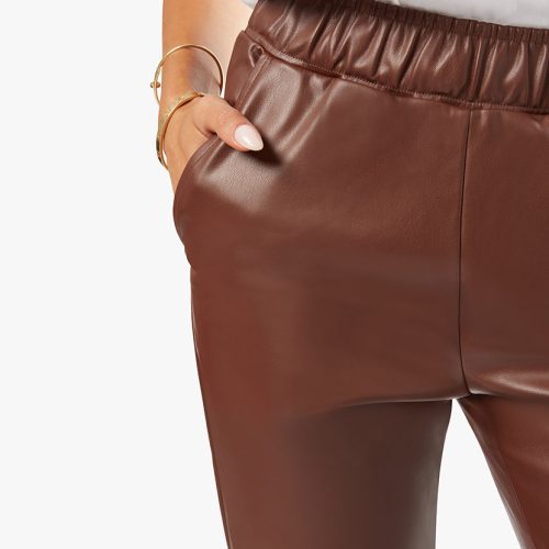 Vegan Leather Jogger Cacao WWB26 15761